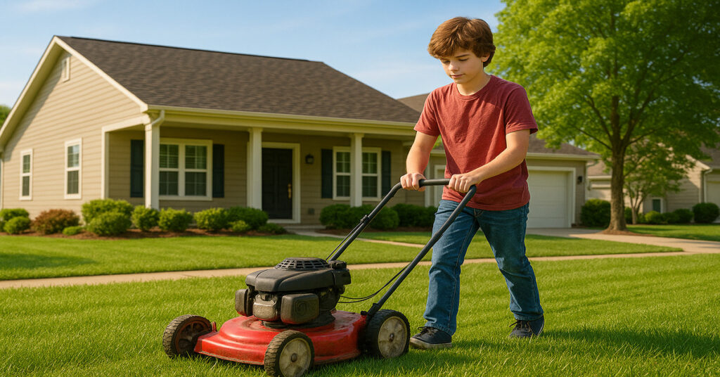 make money mowing lawns